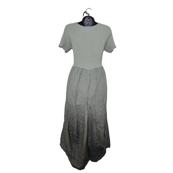Inizio Linen Dress Size Small Lagenlook Pockets Artsy - Picture 6 of 8